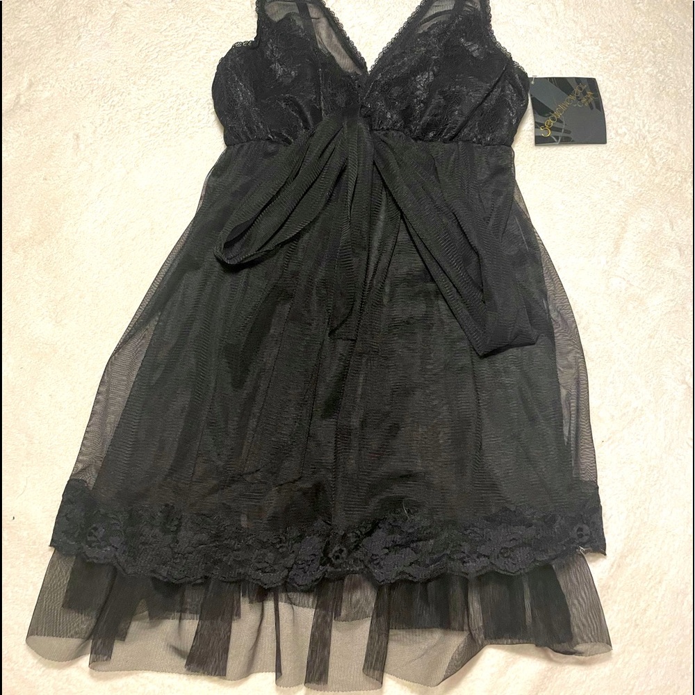 ❤️Seductive Wear By Cinema  Etoile Black  BabyDoll